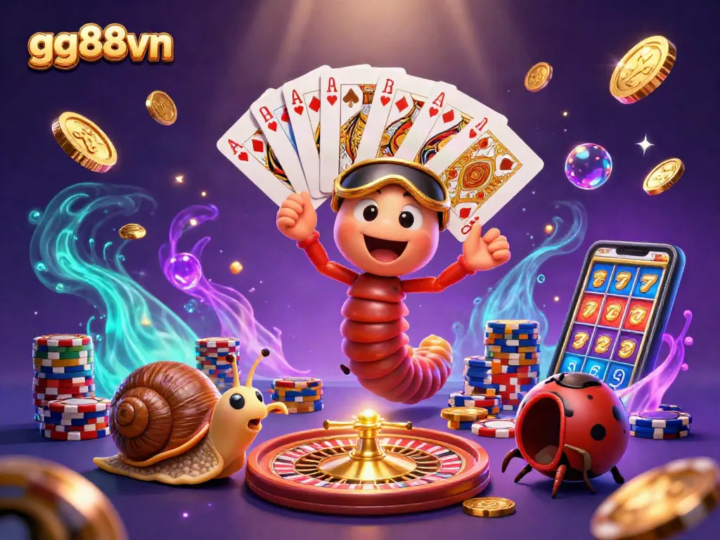 Experience excitement with gg88vn, featuring a lively dealer and high-roller in a dynamic casino scene.